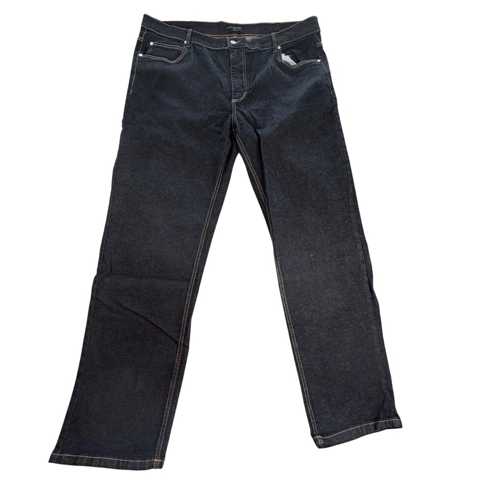 Banana Republic Jeans Mens FITS 42x33 Blue Slim Straight Stretch Denim Dark Wash